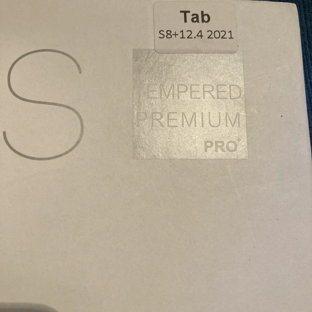Galaxy Tab S8 + 12.4 Screen Protector, Tempered Glass HD Clear 3D 2 Pack